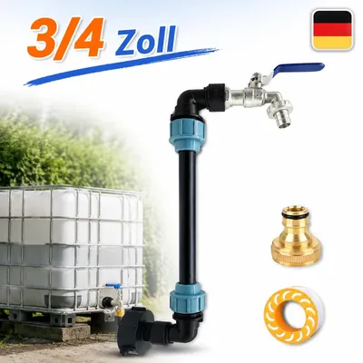Produktbild von IBC Adapter Verbindungsset 3/4" Auslaufhahn inkl. Schwanenhals Für IBC Tank"