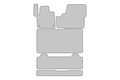 Produktbild von Exclusive Design Fußmatten passend für Citroen Spacetourer ab Bj. 2016-, Naht:Silber. Deluxe Velours