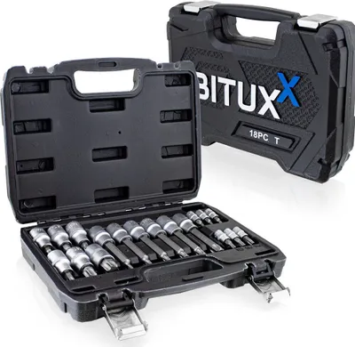 Produktbild von Bituxx Torx Nuss Set 18 tlg., MS-13381