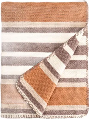 Produktbild von HOMLA ALABAS gestreifte Decke beige 150x200 cm