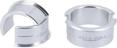 Image de Douilles de réduction Procraft pour potence 31,8-26,0 mm, 1 paire, argent