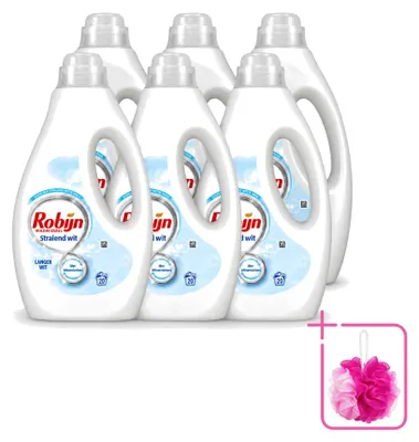 Produktbild von 6 x Robijn Stralend Wit Flüssigwaschmittel - Sparpackung - 6 Stücke