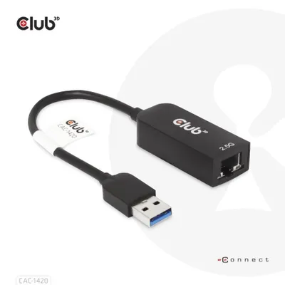 Immagine prodotto di Adattatore Club3d CLUB3D da USB 3.2 Gen1 Tipo A a RJ45 2,5Gbps