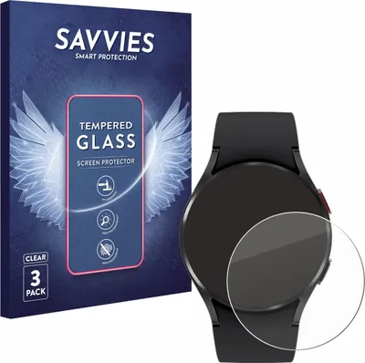 Produktbild von 3x Savvies Schutzglas für Samsung Galaxy Watch 4 (40mm) Displayschutz 9H Glas klar transparent