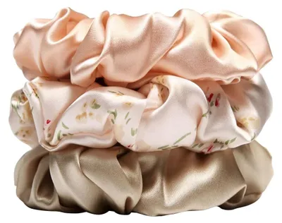 Image de Élastique à cheveux - Soie de mûrier - Lot de 3 - Extensible - 16 momme