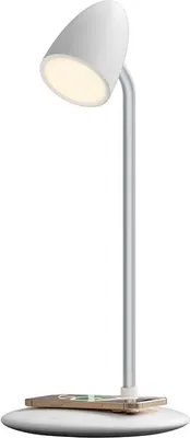 Productafbeelding van Draadloze oplader 15W + tafellamp, mat wit