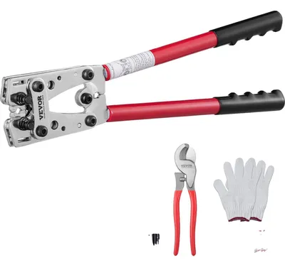 Obrázok produktu pre VEVOR krimpovacie kliešte na káblové koncovky 6-50 mm², kliešte na krimpovanie káblov batérií, krimpovacie kliešte na svorky batérií, krimpovací nástroj, kliešte na krimpovanie medených krúžkových svoriek