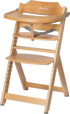 Produktbild von Bebeconfort Timba Kinderhochstuhl Mitwachsend, 6 Monate-10 Jahre, bis 30 kg, Abnehmbares Tablett, Verstellbarer Sitz & Fußstütze, Naturholz