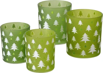 Produktbild von Boltze Gruppe Tilio Windlicht sortiert grün 10,5cm (1 Stück)