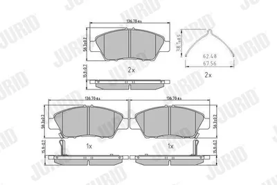 Produktbild von JURID Bremsbeläge Satz Vorne für HONDA Jazz III Schrägheck (GE, GG, GP, ZA) 572637J