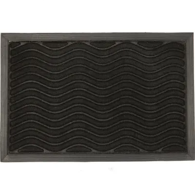 Produktbild von Robuste Fußmatte von Nicola Spring – 60 x 40 cm – schwarze Wellen