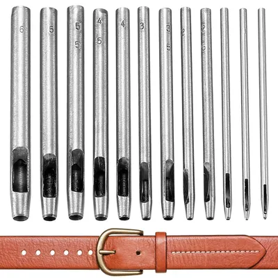Image de Jeu de 12 outils de découpe, poinçon, embout de découpe, acier inoxydable, de 0,5 à 6 mm