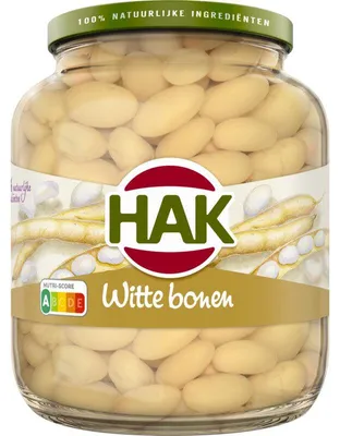 Obrázek produktu pro Bílé fazole Hak 720 g – Vysoce kvalitní konzervované bílé fazole, všestranné a chutné