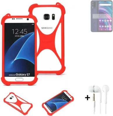 Produktbild von Handy-hülle + Kopfhörer kompatibel mit BLU G71L Schutz-hülle Bumper Silikon Schutz Hülle Cover Case Silikoncase Silikonbumper TPU Softcase