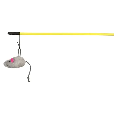 Produktbild von TRIXIE Spielangel Maus, Kunststoff / Plüsch, Katzenminze, 50 cm