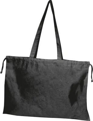 Produktbild von Baumwolltasche mit Verschluss / Einkaustasche / Farbe: schwarz