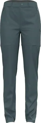 Dunkelgraue Odlo Ascent Light Zip-Off-Hose mit Reißverschlüssen an den Oberschenkeln und seitlichen Taschen