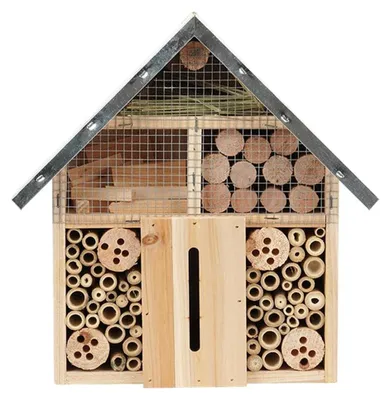 Imagen del producto de Hotel para insectos de madera, ideal para abejas y mariposas