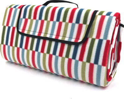 Produktbild von heimtexland Picknickdecke wasserdicht Outdoor Strandmatte Isomatte waschbar Campingdecke faltbar mit Tragegriff Festival Zelten Picknick Strand Decke Typ549 Stäbchen 200x200 cm
