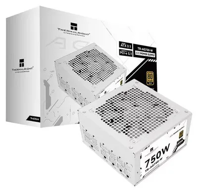 Image de Alimentation Thermalright "TR-AG 750", 750W, 80 Plus Gold, modulaire, ventilateur 120mm, blanc