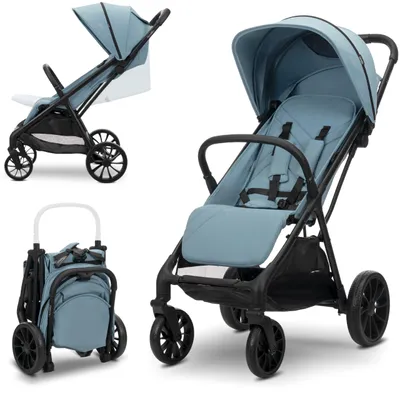 Zdjęcie produktu dla Wózek spacerowy spacerówka dziecięca do 22 kg Autofold składany jedną ręką duże amortyzowane koła budka UV50+ Lorelli Nuvella