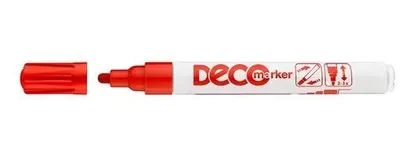 Lakový popisovač, 2-4 mm, ICO "Decomarker", červený