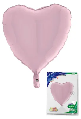 Zdjęcie produktu dla Balon Foliowy - Pastelowy Róż, Serce 46 cm, Grabo, pakowane