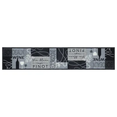Immagine prodotto di Tappeto da Cucina Lavabile Grigio Vino 60x300 cm in Velluto
