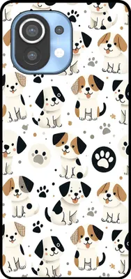 Produktbild von Smartphonica Handytasche Passend für Xiaomi Mi 11 mit Hundedruck - TPU zurück Abdeckung Fall Hund Design