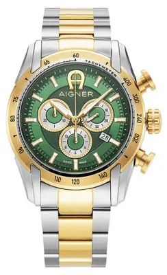 Produktbild von Aigner Benevento AGW.236005 Chronograph grün silber gold Edelstahl Herren Uhr