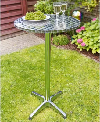 Produktbild von HI Klappbarer Bistrotisch Aluminium Rund 60×60×(58-115) cm