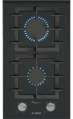 Produktbild von Bosch Serie 8 PRB3A6I40, Schwarz, Integriert, 30 cm, Gaskochfeld, Glaskeramik, 2 Zone(n)