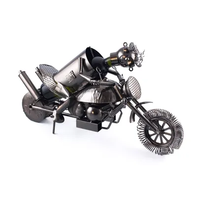 Zdjęcie produktu dla GiftyCity Stojak na wino, motocyklista