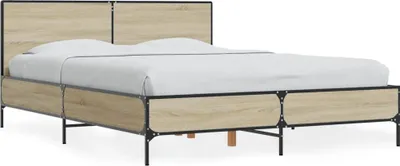 Immagine prodotto di vidaXL Struttura letto rovere Sonoma 120x200 cm in legno e metallo