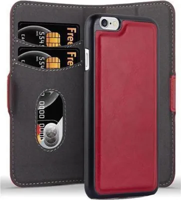 Produktbild von Cadorabo Hülle für Apple iPhone 6 / 6S Schutz Hülle in Rot Etui Handyhhülle Tasche Case Cover