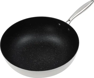 Produktbild von Bratpfanne - Pfanne - Antihaft - Mit Deckel - Weiß - Modernes Design