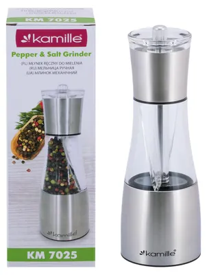 Produktbild von Doppelte 2-in-1 KAMILLE Salz- und Pfeffermühle KM-7025