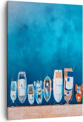 Produktbild von Bild auf Leinwand - Leinwandbild - Einteilig - Hafen Hafen £ódŸ - 50x70cm - Wand Bild - Wanddeko - Wandbilder - Leinwanddruck - Kunstdruck - Wanddekoration - Leinwand bilder - Wandbild - PA50x70-5081