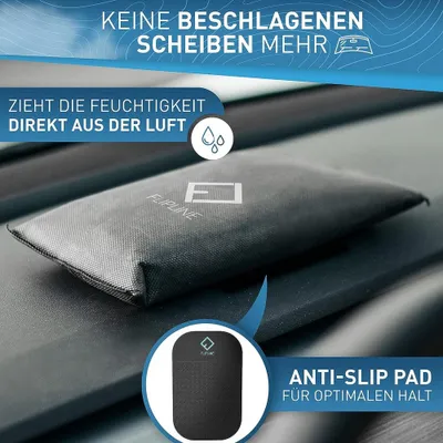 A close-up shot of a product designed to absorb moisture, with text overlays highlighting its features.