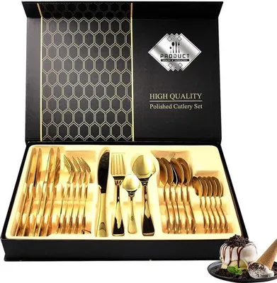 Produktbild von Famanu Besteckset 24-teilig für 6 Personen - Gold
