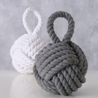 Productafbeelding van Deurstopper Set - 1,2 kg per Deurstopper - Jute - 15 cm x 15 cm x 23 cm - Deurbuffer - Deurstoppers voor Binnen