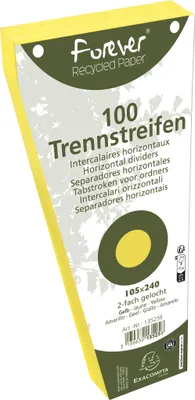 Produktbild von Exacompta 6x Pack 100 Trennstreifen trapez gelocht RC Kart 105x240mm Gelb 13525E