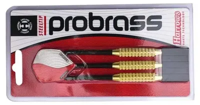 Produktbild von Harrows - Darts "Pro Brass", Stahlspitze PP4158 (M) (Schwarz/Rot/Golden), KI-generiertes Bild