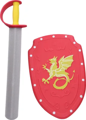 Obrázek produktu pro Meč se štítem pěnový červený 57cm