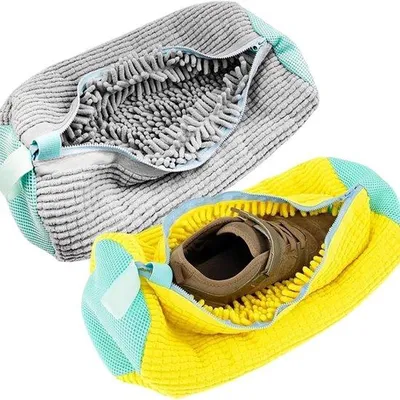 Zdjęcie produktu dla 2-częściowa siatka do prania – wodoodporna – do samodzielnego wykonania – siatka do prania – 39 x 19 cm – siatki zachowujące swój kształt – pranie delikatnych ubrań – siatka do prania – pralka – buty/trampki – z zamkiem błyskawicznym i pętelkami do zawieszania