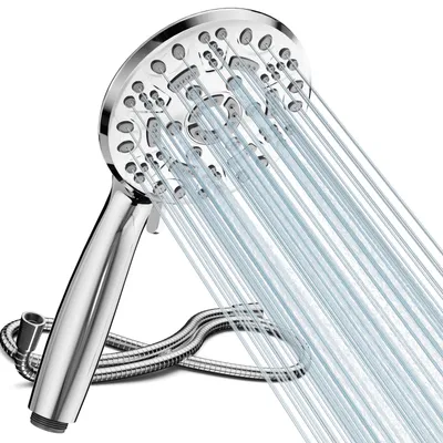 Productafbeelding van Douchekop met slang, handdouche, waterbesparend met 8 straalsoorten