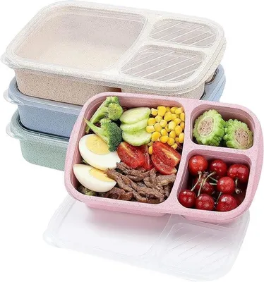 Produktbild von Omgoods - Lunchbox für Erwachsene - 4-teiliges Set für Mahlzeiten und Snacks