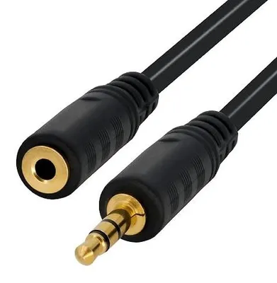 Zdjęcie produktu dla Kabel przedłużacz jack 3 5 mm stereo 2 5 m czarny do słuchawek