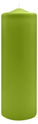 Produktbild von Spitzkopf Stumpen Kerzen Limonegrün 30 x Ø 10 cm, 6 Stück