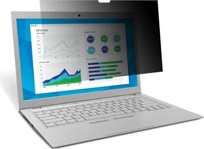 Produktbild von 3M Blickschutzfilter für 13.3in Laptop, 16:9, PF133W9B, 33,8 cm (13.3"), 16:9, Laptop, Rahmenloser Blickschutzfilter, Glänzend/Matt, Anti-Glanz